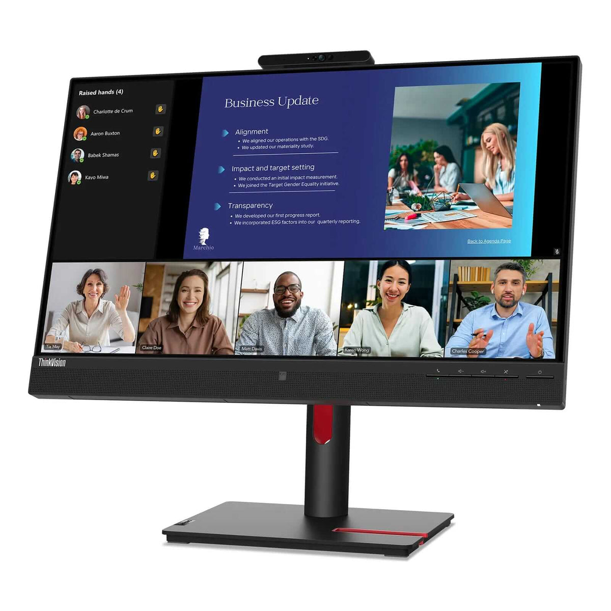 Lenovo ThinkVision T24v-30 23.8″ Full HD Monitor (63D8MAT3SA) — side view
