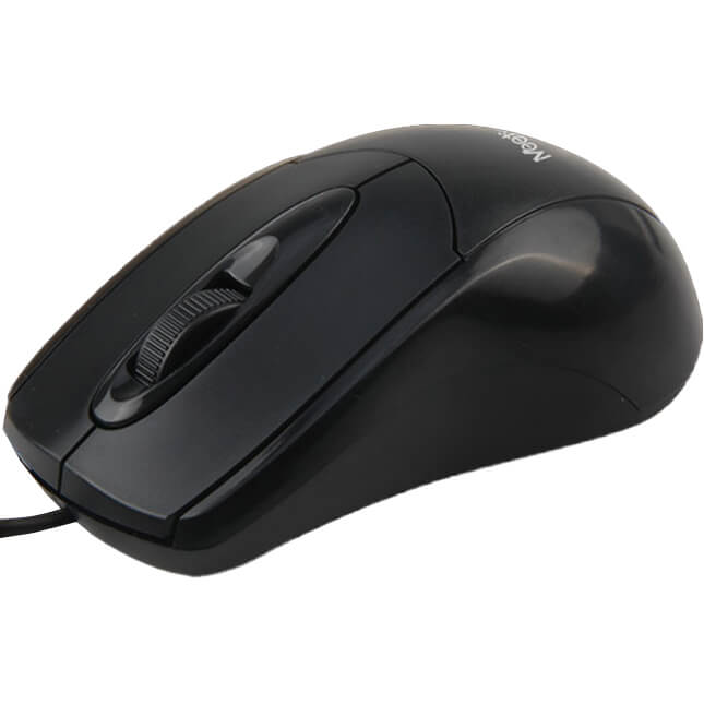 Meetion USB Wired Mouse – Black (M361) — side view