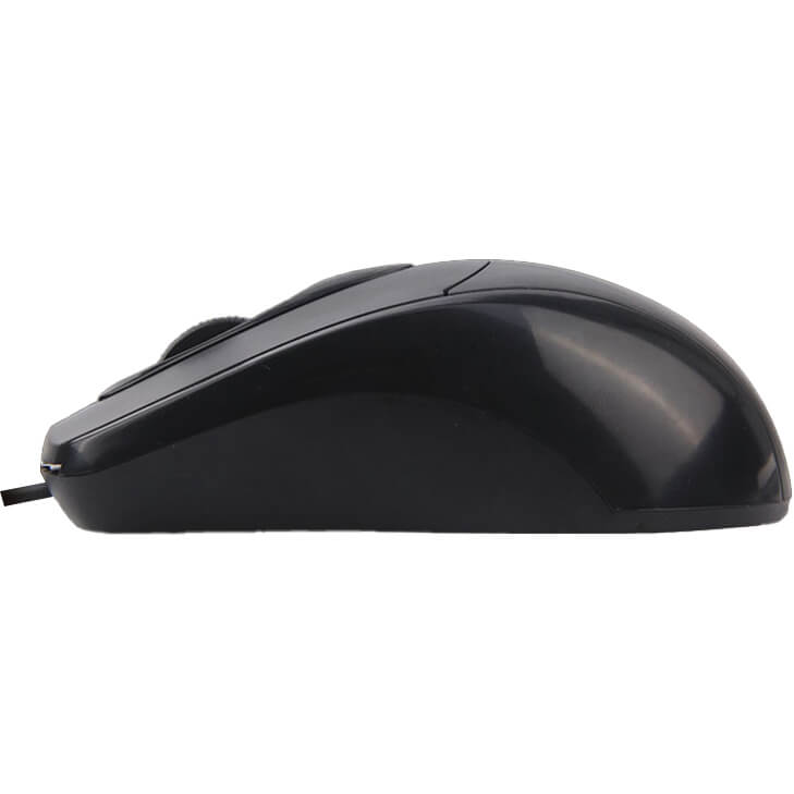 Meetion USB Wired Mouse – Black (M361) — rear view