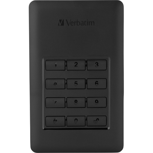 Verbatim Store ‘n’ Go Secure 1TB Portable Hard Drive with Keypad Access (53401) image 1
