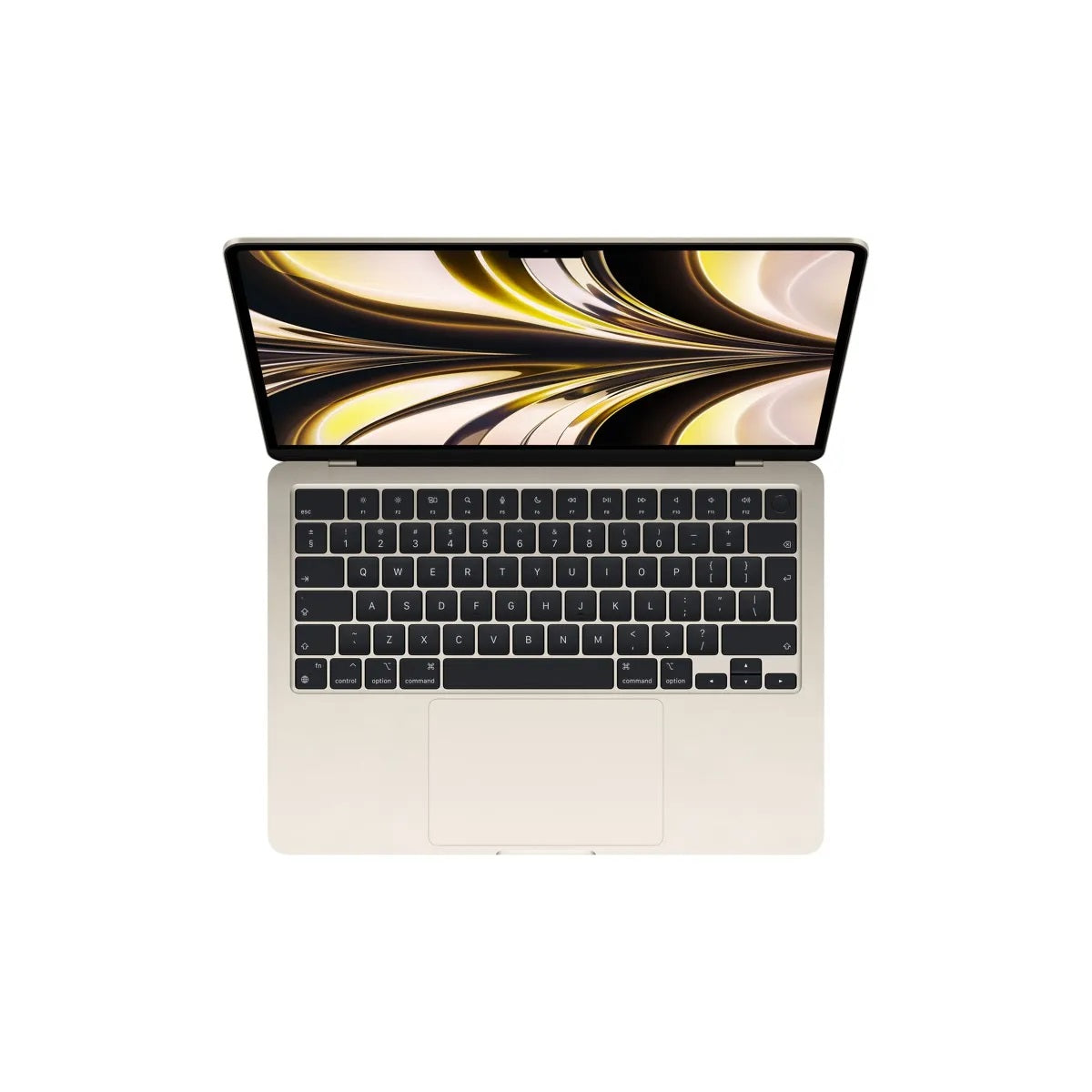 Apple MacBook Air 13″ Notebook PC – Apple M2 Chip / 13.6″ WQXGA+ / 8GB RAM / 512GB SSD / Starlight (MLY23ZE/A) — front view
