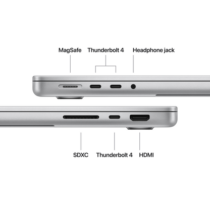 Apple MacBook Pro 14 M5 10 Core CPU 10 Core GPU 32GB 1TB SSD Silver — side view