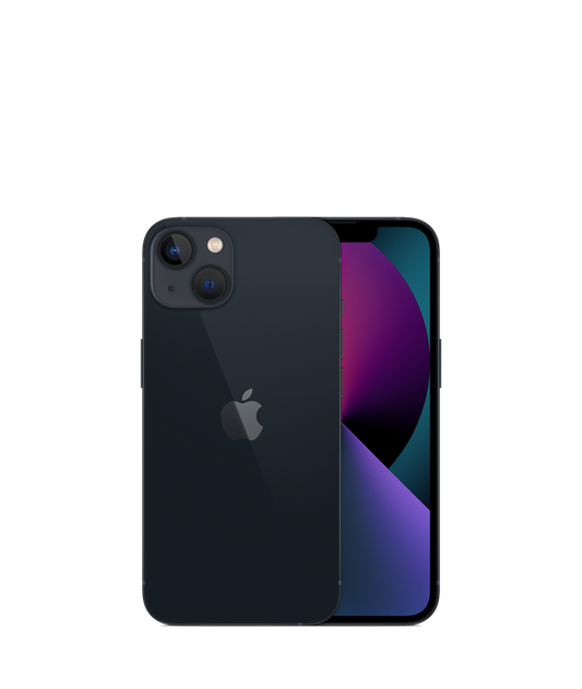 Apple iPhone 13 6.1-inch 512GB in Midnight — official Apple front and back view