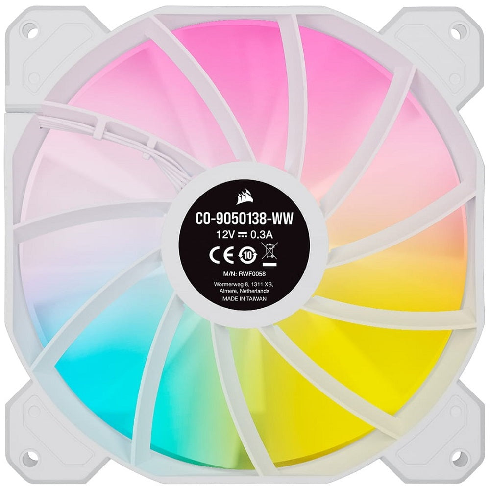 Corsair iCUE SP140 RGB ELITE Performance 140mm White PWM Fan (CO-9050138-WW) image 1