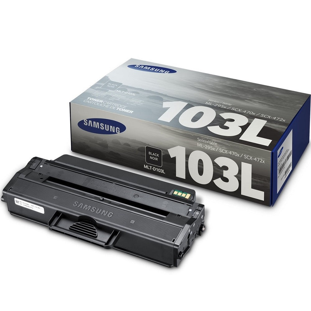 Genuine Samsung MLT-D103L High Capacity Black Laser Toner Cartridge (SU725A) image 1