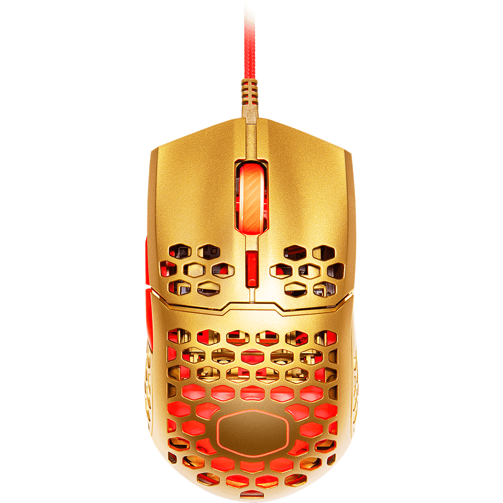 CoolerMaster MasterMouse MM711 Ultra Light Gaming Mouse (MM-711-GROL1), Golden image 1