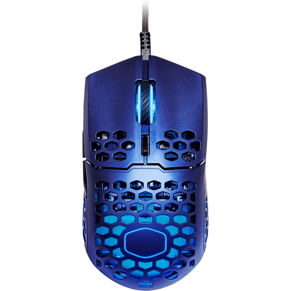 CoolerMaster MasterMouse MM711 Ultra Light Gaming Mouse (MM-711-GROL1), Blue Steel image 1