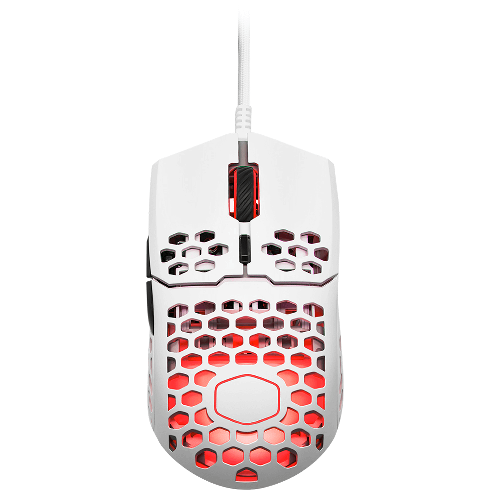 CoolerMaster MasterMouse MM711 Ultra Light Gaming Mouse (MM-711-WWOL1), Matte White image 1