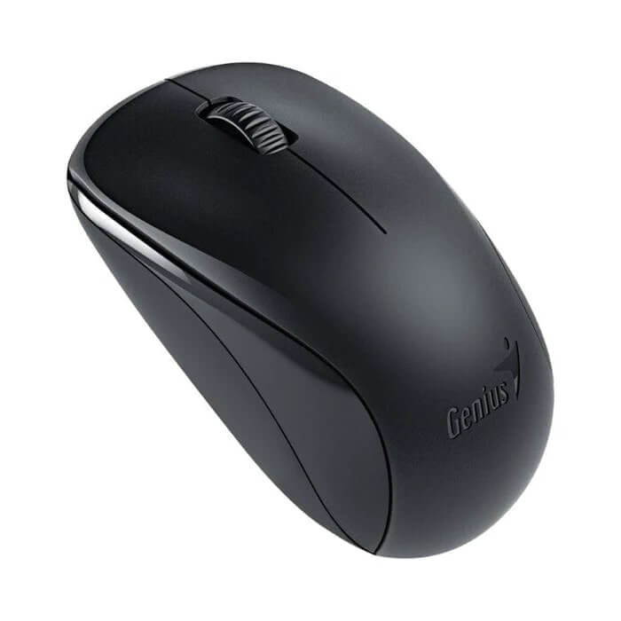 Genius NX-7000 Wireless Black Mouse with BlueEye Senor (MOU-NX-7000) — front view