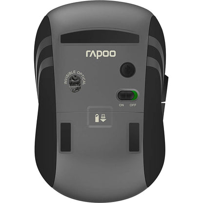 Rapoo MT350 Multi-Mode Wireless Mouse – Black — rear view