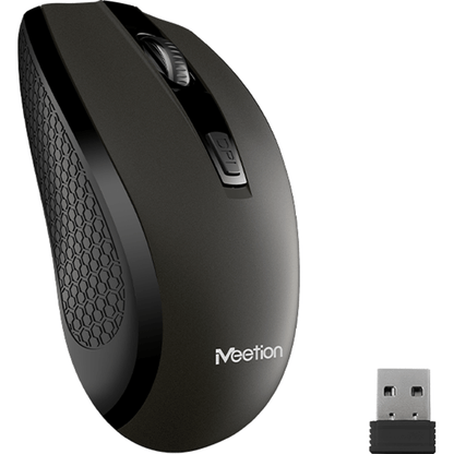 Meetion 2.4 Wireless 4 Button Mouse – Grey (MTR560) — rear view