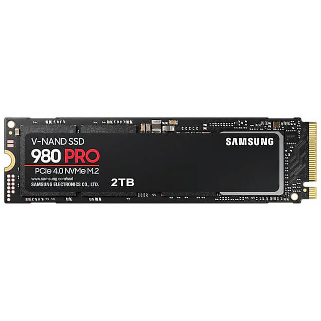 Samsung 980 PRO 2TB PCle 4.0 NVMe M.2 Solid State Drive (MZ-V8P2T0BW) image 1