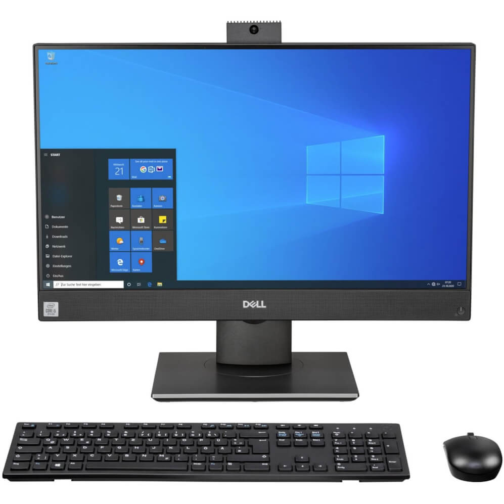 Dell OptiPlex 5480 All-in-One Desktop PC – Core i7-10700T / 23.8″ FHD / 16GB RAM / 256GB SSD / Win 10 Pro (N010O5480AIO) image 1