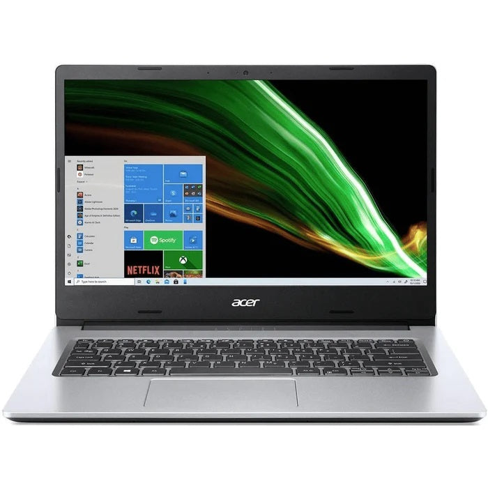 Acer Aspire 1 Notebook PC – Celeron N4500 / 14.0″ HD / 8GB RAM / 128GB eMMC Drive / Win 11 Home / Pure Silver (NX.A7VEA.00D) image 1