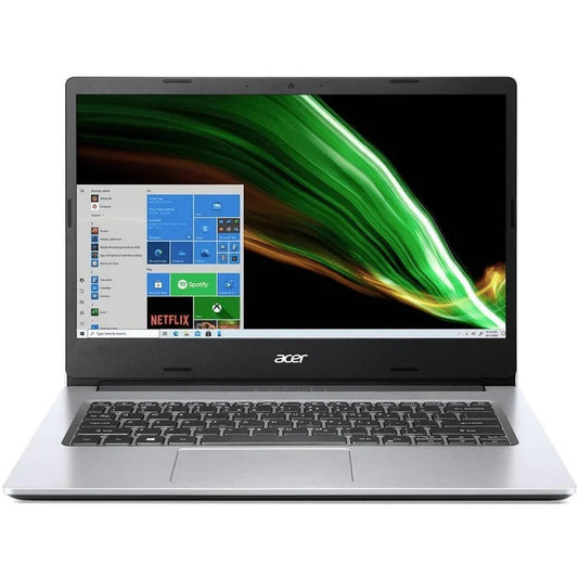 Acer Aspire 1 Notebook PC – Celeron N4500 / 14.0″ HD / 8GB RAM / 128GB eMMC Drive / Win 11 Home / Pure Silver (NX.A7VEA.00D) image 1