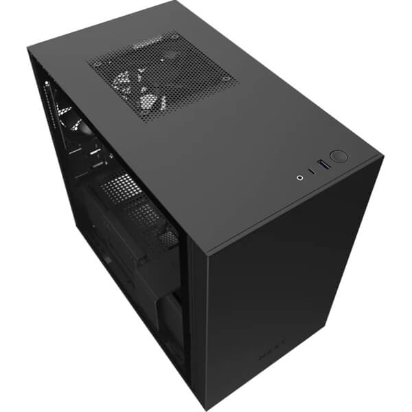 NZXT H210 Tempered Glass Mini ITX Case – Matte Black (NZXT H210 B/B) image 1