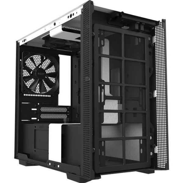 NZXT H210 Tempered Glass Mini ITX Case – Matte White and Black (NZXT H210 W/B) image 1