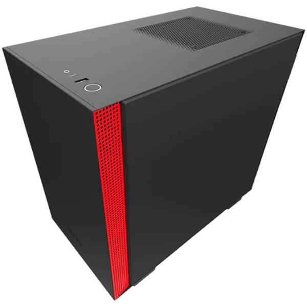 NZXT H210 Tempered Glass Mini ITX Case – Matte Black and Red (NZXT H210B/R) image 2