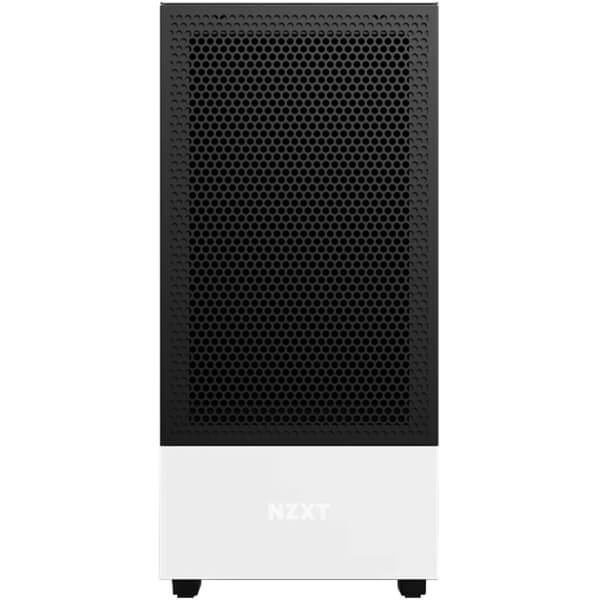 NZXT H510F Flow Tempered Glass Compact Mid-Tower Case – Matte White and Black (NZXT H510F W/B) image 1