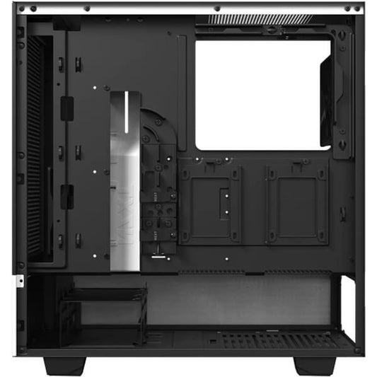 NZXT H510F Flow Tempered Glass Compact Mid-Tower Case – Matte White and Black (NZXT H510F W/B) image 2