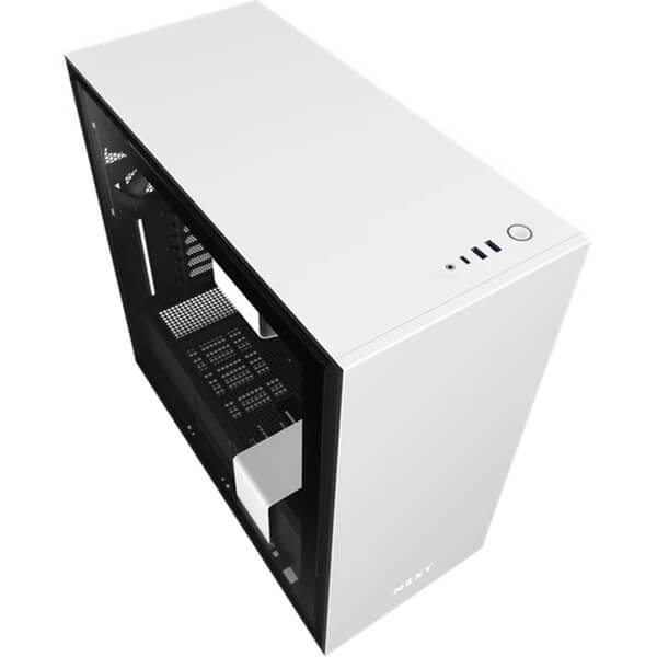 NZXT H710 Mid-tower Case With Tempered Glass – Matte White and Black (NZXT H710 W/B) image 1
