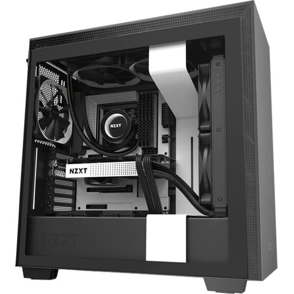 NZXT H710 Mid-tower Case With Tempered Glass – Matte White and Black (NZXT H710 W/B) image 3