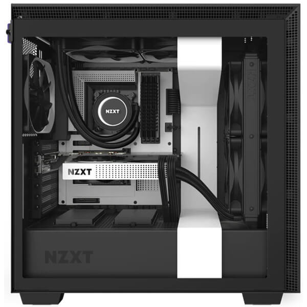 NZXT H710 Mid-tower Case With Tempered Glass – Matte White and Black (NZXT H710 W/B) image 4