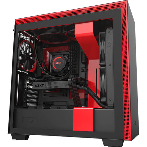 NZXT H710 Mid-tower Case With Tempered Glass – Matte Black and Red (NZXT H710B/R) image 3