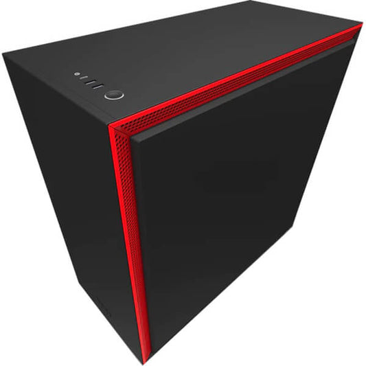 NZXT H710i Mid-Tower Case with RGB – Matte Black and Red (NZXT H710iB/R) image 2