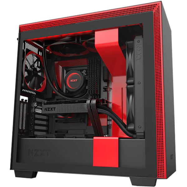 NZXT H710i Mid-Tower Case with RGB – Matte Black and Red (NZXT H710iB/R) image 3