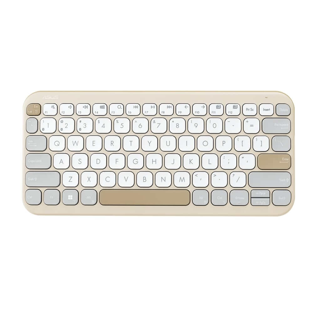 ASUS Marshmallow KW100 Oatmilk Wireless keyboard (90XB0880-BKB000) image 1
