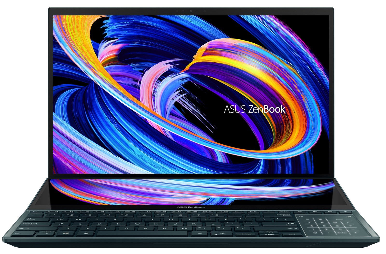 ASUS Zenbook Pro Duo 15 OLED UX582ZM Notebook PC – Core i7-12700H / 15.6″ 4K OLED Touch / 16GB RAM / 1TB SSD / NVIDIA GeForce GTX 3060 6GB GDDR6 Graphics / Win 11 Pro / Celestial Blue (UX582ZM-I71610BL0X) image 1