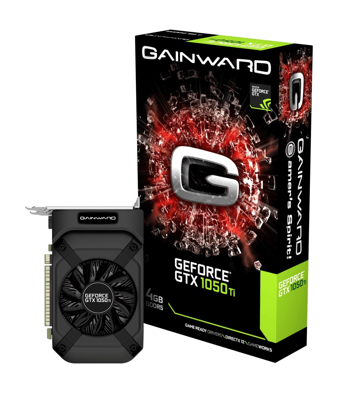Gainward NVIDIA GeForce GTX 1050 Ti 4GB GDDR5 Gaming Graphics Card (GW-GTX1050T-4GB) image 1