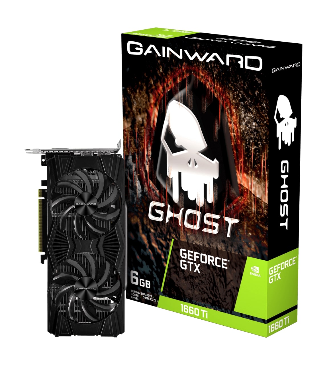 Gainward NVIDIA GeForce GTX 1660 Ti Ghost 6GB GDDR6 Gaming Graphics Card (GW-GTX1660T-6GB-GH) image 1