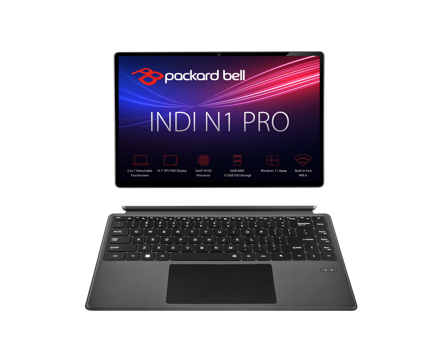 Packard Bell Indi N150 2-in-1 16GB RAM 512GB SSD Detachable Celeron Laptop laptop image 1