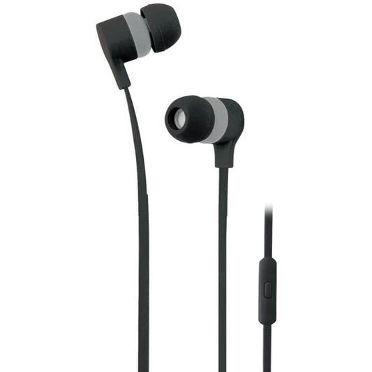 Polaroid Tangle Free Wired Earbuds – Black and Grey (PEP219BG) image 1