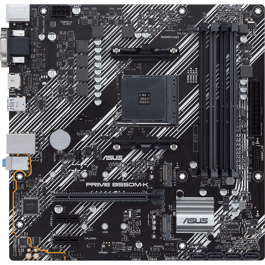 ASUS PRIME B550M-K AMD B550 micro ATX Motherboard (ASUS PRIME B550M-K) image 2