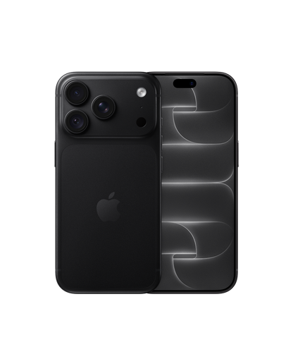 Apple iPhone 18 Pro in Black – official Apple product photo showing the front and back