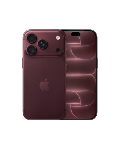 Apple iPhone 18 Pro in Burgundy – official Apple product photo showing the front and back