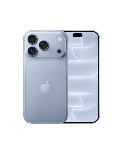 Apple iPhone 18 Pro in Glacier – official Apple product photo showing the front and back