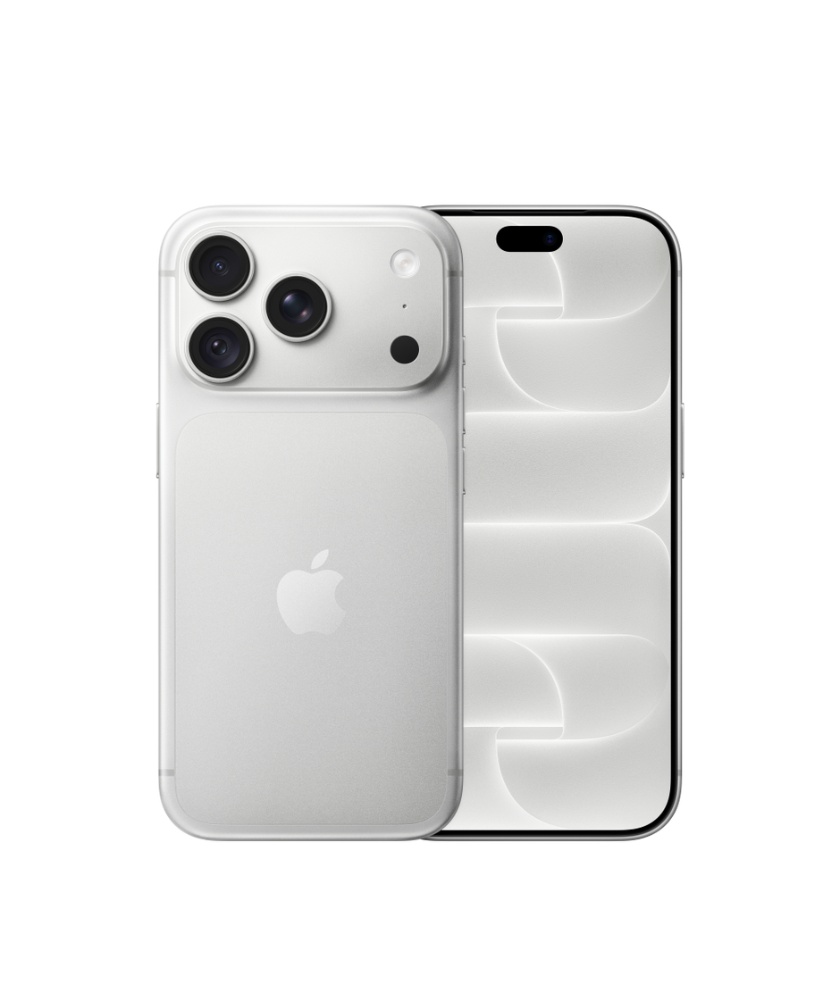 Apple iPhone 18 Pro in Silver – official Apple product photo showing the front and back