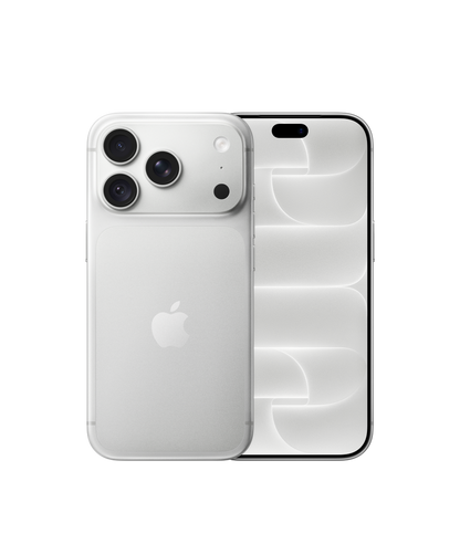 Apple iPhone 18 Pro in Silver – official Apple product photo showing the front and back
