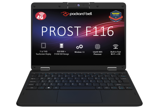 Packard Bell Intel Celeron N95 8GB RAM 512GB SSD Black laptop image 1