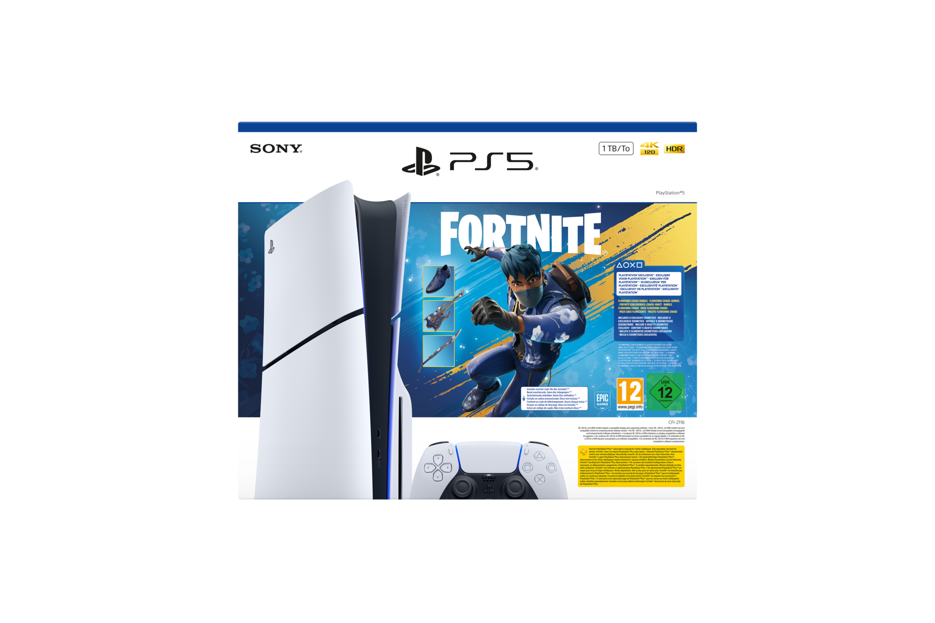 PS5 Slim Disc + Fortnite Bundle gallery image 3