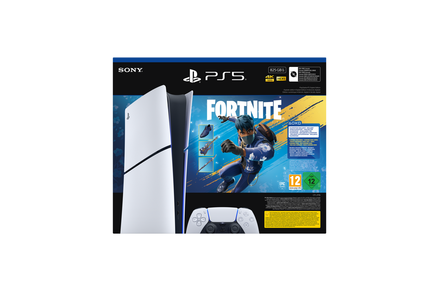 PS5 Slim Digital + Fortnite Console Bundle gallery image 4