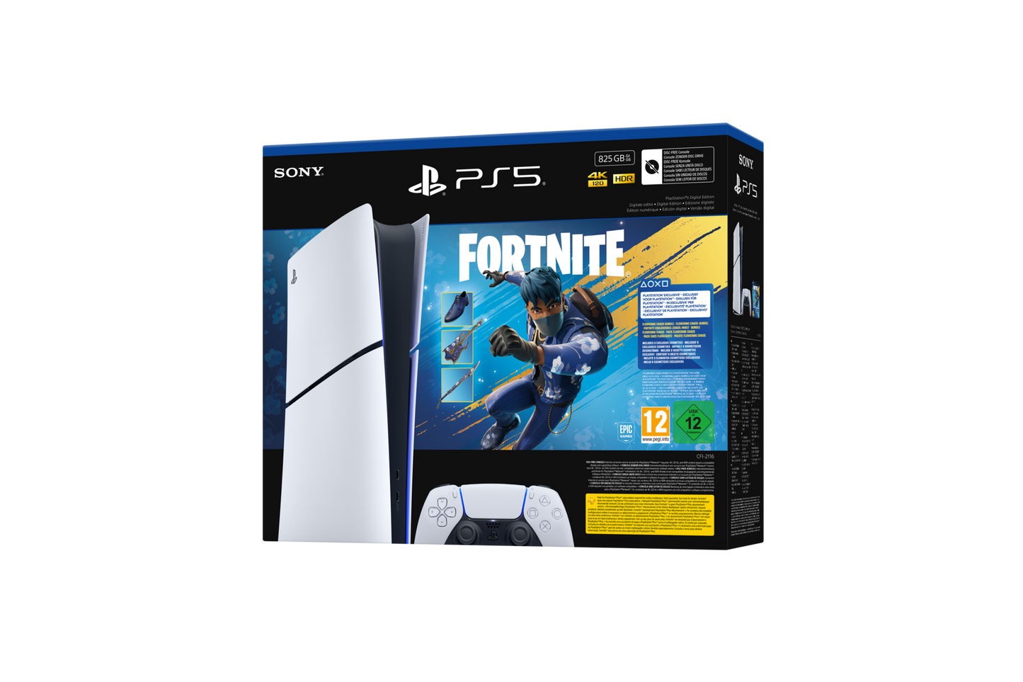 PS5 Slim Digital + Fortnite Console Bundle gallery image 3