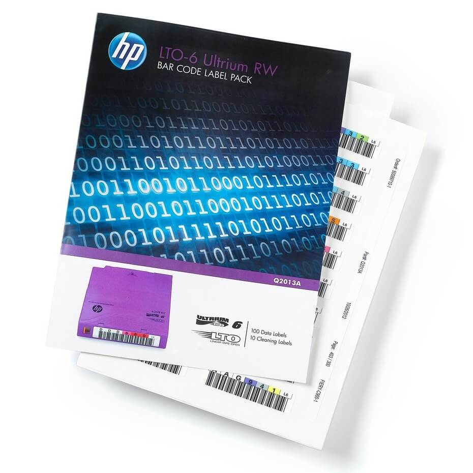 HP LTO-6 Ultrium RW Bar Code Label Pack (Q2013A) image 1