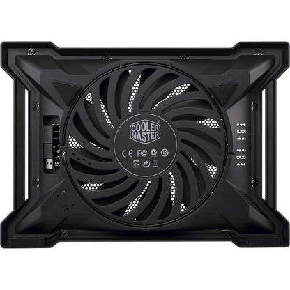 Cooler Master NotePal X-Slim II Laptop Cooling Stand – Black — side view