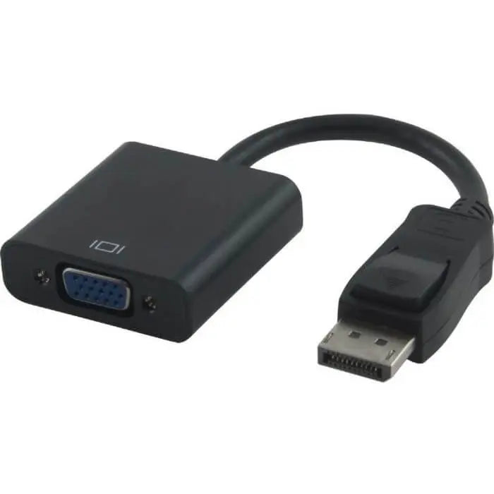 RCT Display Port To VGA Adaptor – Black (RCT ADP-DPVGA)