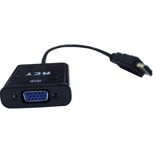 RCT HDMI To VGA Adaptor – Black (RCT ADP-HDMIVGA) image 1